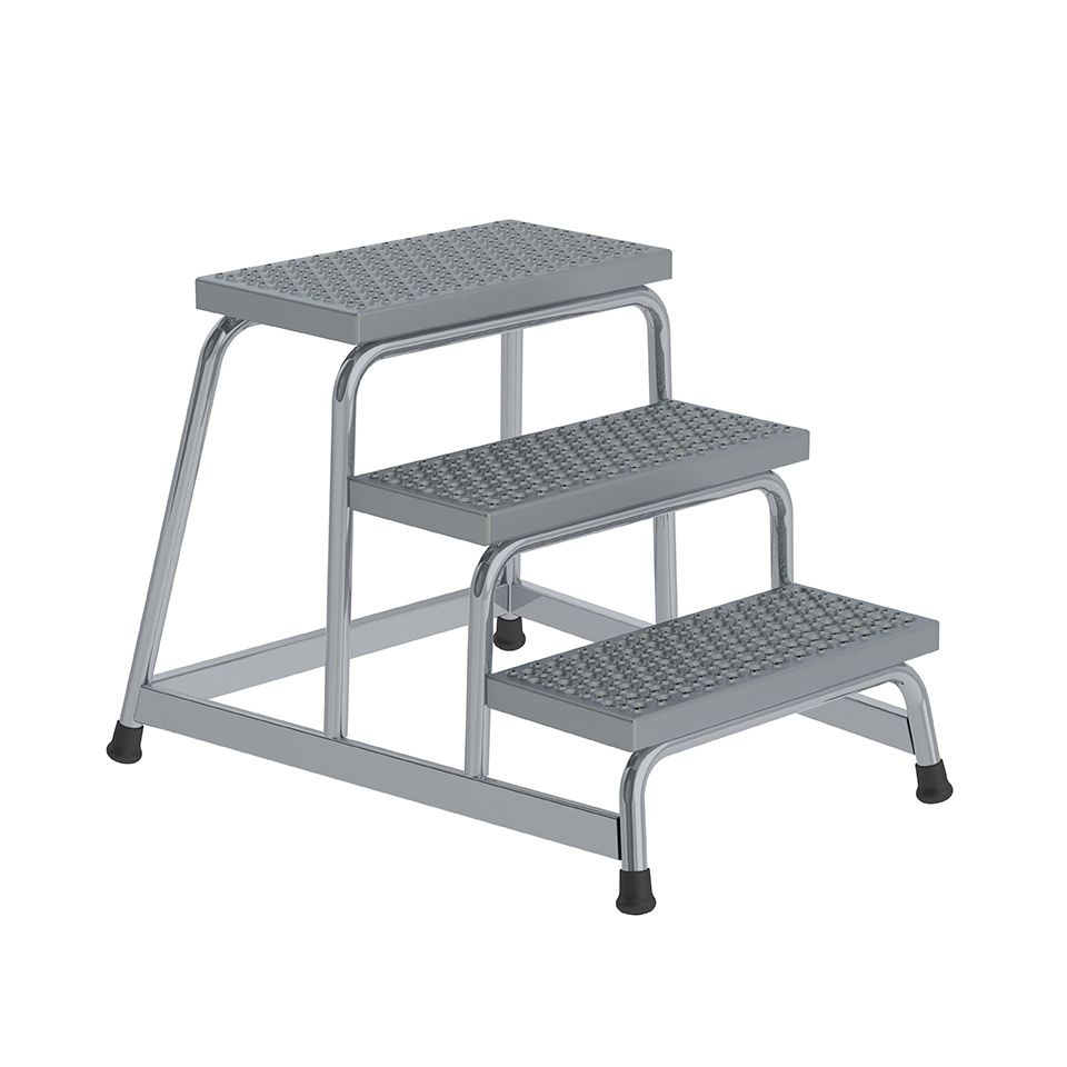 Arbeitspodest aus Aluminium starr R13 mit 3 Stufen Arbeitspodest aus Aluminium starr R13 mit 3 Stufen